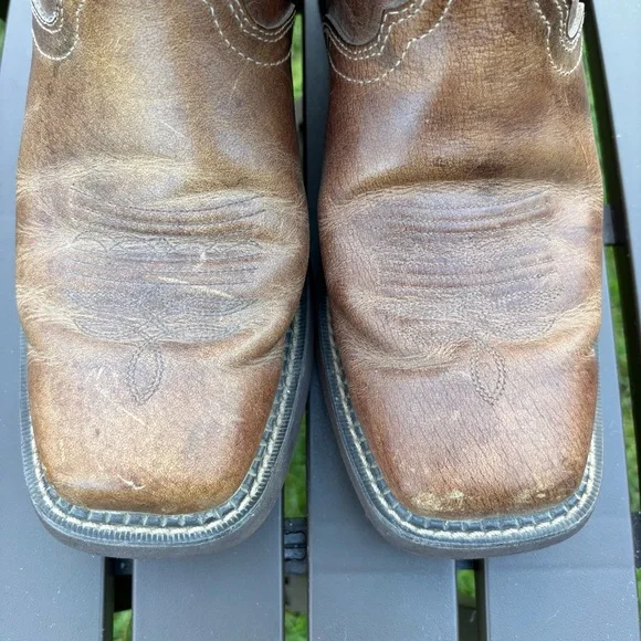 Justin Gypsy Raya Sqaure Toe Western Cowboy Boots Brown and Turquoise Women’s 9B - Picture 4 of 15